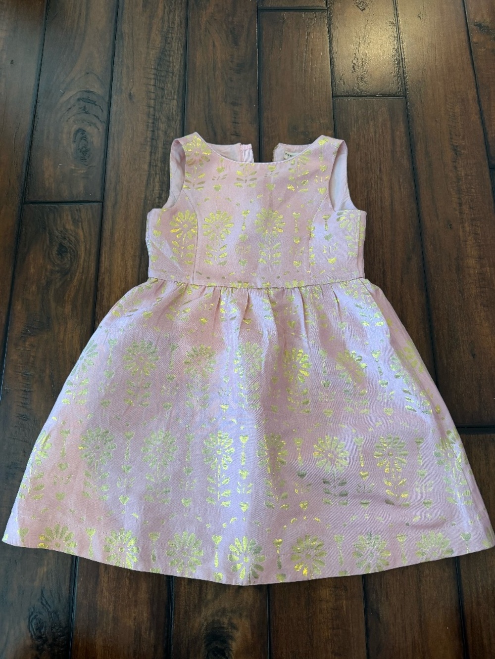 Crewcuts Pink & Gold Formal Dress Size 7